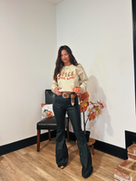 Black High Waisted Bell Bottom Flare Leather Jeans