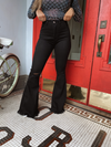 Distressed High Waisted Flare Stretch Jeans