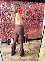 Chocolate Brown High Waisted Bell Bottom Flare Jeans
