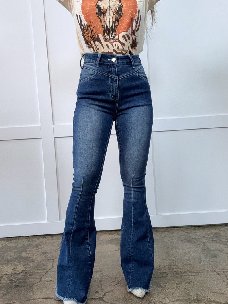 Buy our "Keep Up Flare Acid/Dark Wash Jeans" online – Willow Boutique Clothing. Shop stylish Keep Up Flare Acid/Dark Wash Jeans today.