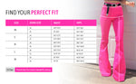 Pink High Waisted Bell Bottom Flare Jeans