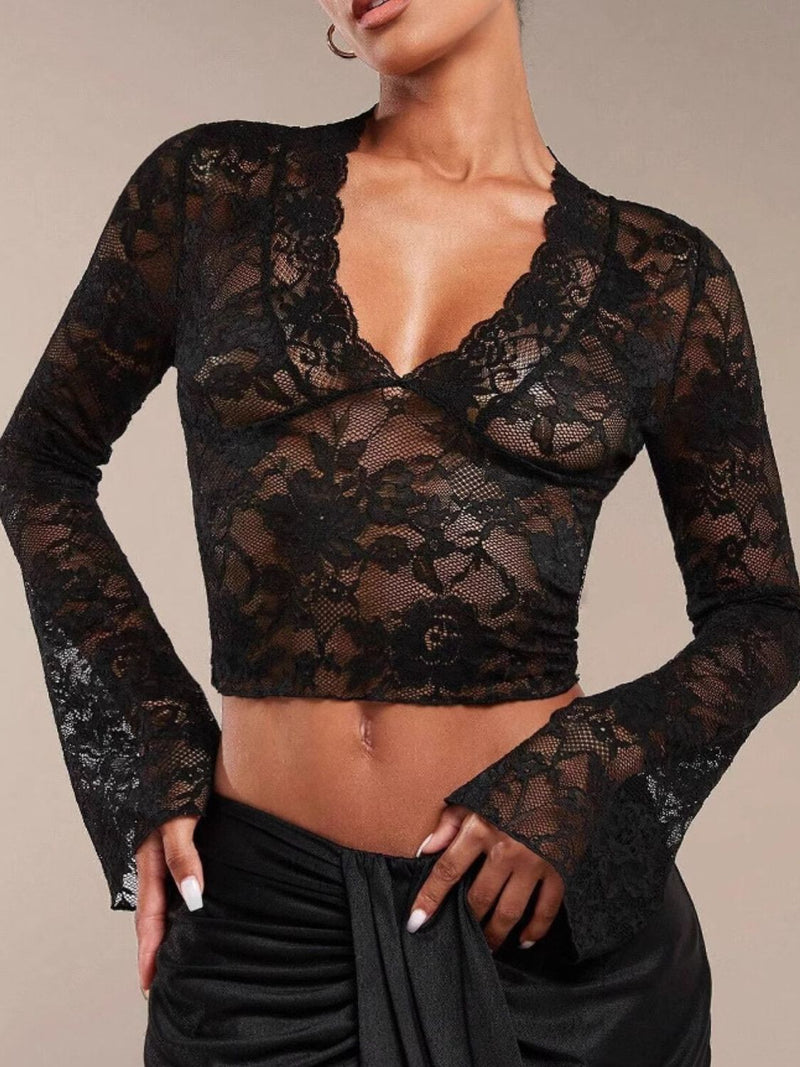 PREORDER: Josephine Flare Sleeve Lace Top