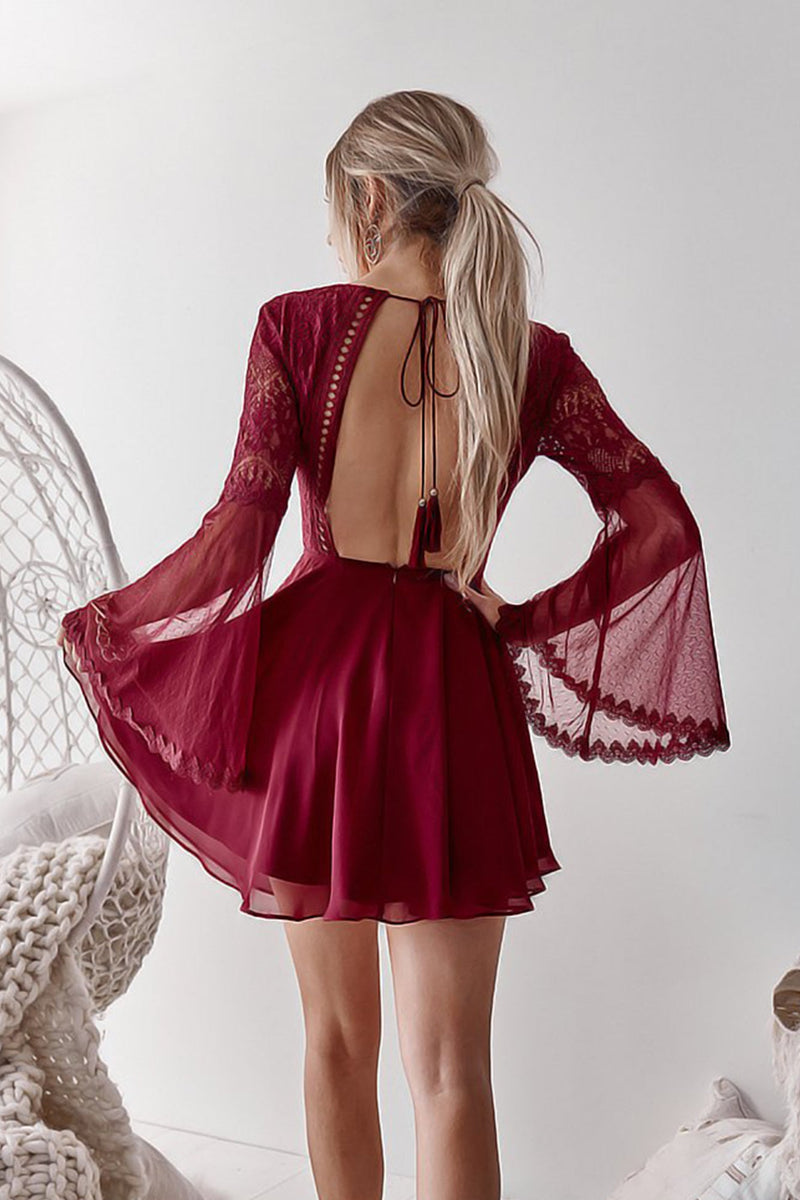 Bethany Dress (Wine) - BEST SELLING