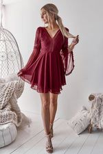 Bethany Dress (Wine) - BEST SELLING