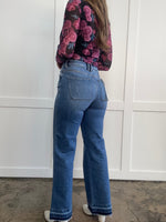 Raw Hem Ankle Bootcut Jeans