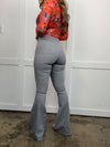 Light GreyHigh Waisted Bell Bottom Flare Jeans