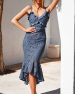 Leanne Dress (Steel Blue) - BEST SELLING