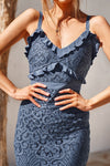 Leanne Dress (Steel Blue) - BEST SELLING