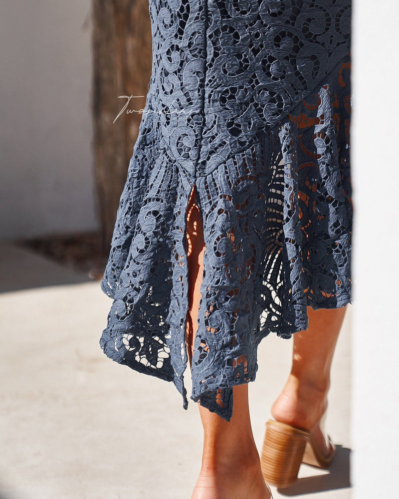 Leanne Dress (Steel Blue) - BEST SELLING