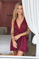 The Perfect Date Ribbed Dress (Plum) - BEST SELLING