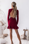 Medindie Dress (Wine) BEST SELLING