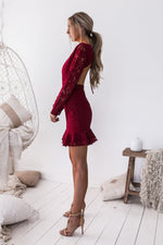 Medindie Dress (Wine) BEST SELLING