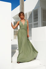 The Perfect Date Multiway Maxi Dress (Khaki)