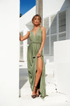 The Perfect Date Multiway Maxi Dress (Khaki)