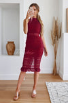 Rivers Midi Dress (Wine) - BEST SELLING