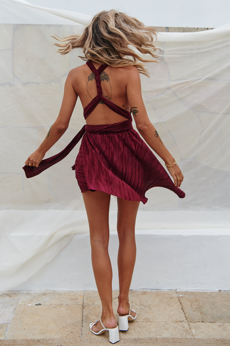 The Perfect Date Ribbed Dress (Plum) - BEST SELLING