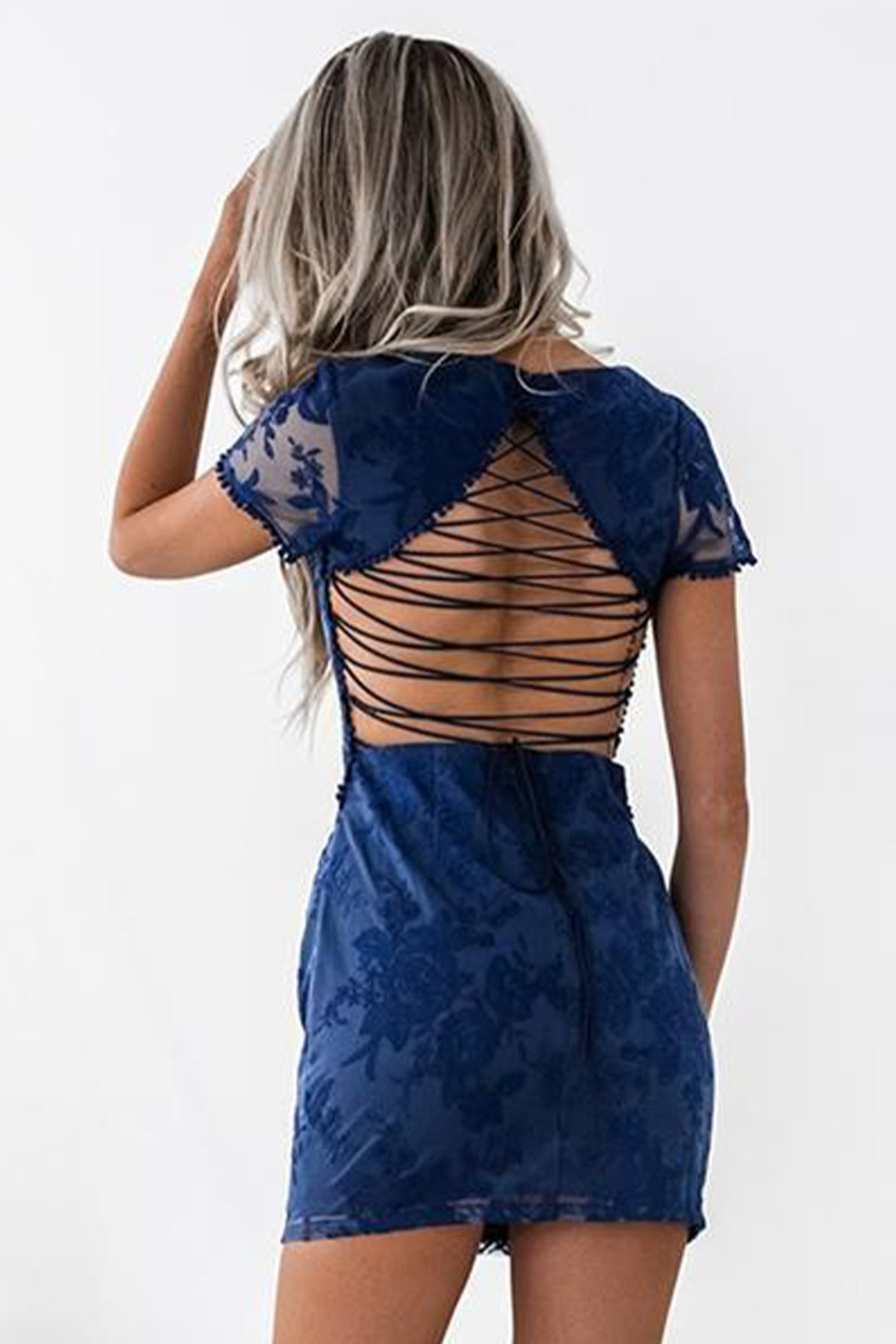 Shay lace dress navy discount