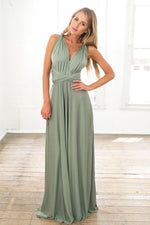 The Perfect Date Multiway Maxi Dress (Khaki)