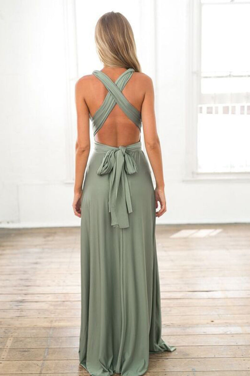 The Perfect Date Multiway Maxi Dress (Khaki)