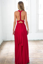 The Perfect Date Multiway Maxi Dress (Red) - BEST SELLING