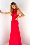 The Perfect Date Satin Maxi Dress (Red) - BEST SELLING