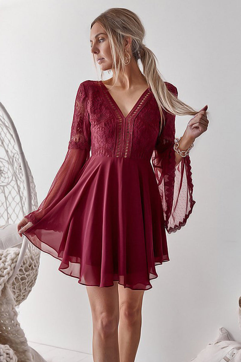 Bethany Dress (Wine) - BEST SELLING