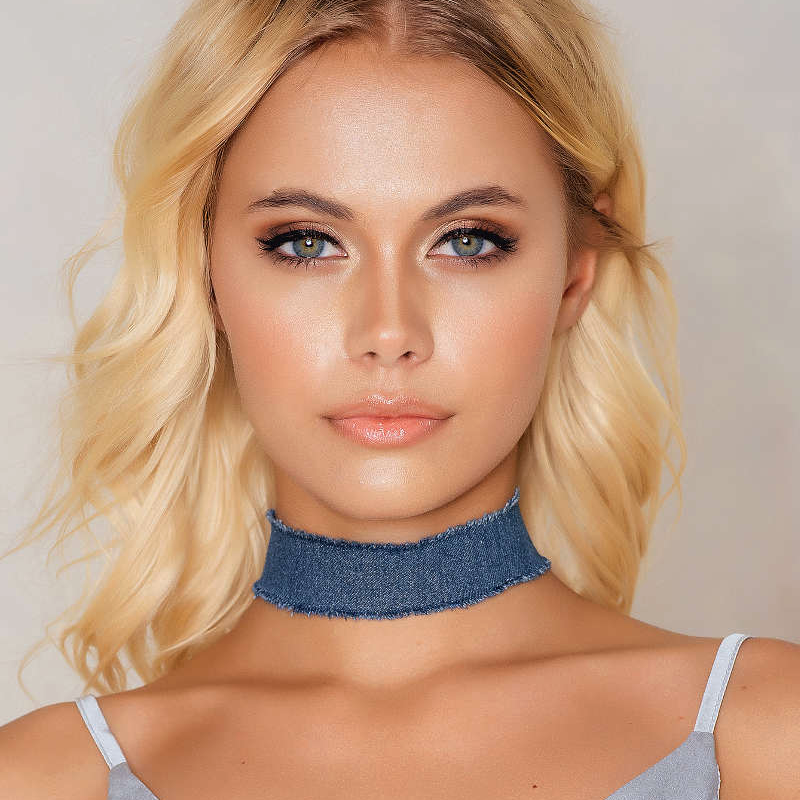 Blue Denim Choker