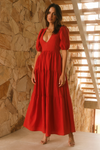 Asha Midi Dress (Fire)