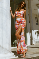 Acadia Maxi Skirt (White Floral) - PRE ORDER