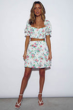 *Bahama Skirt (White Floral)