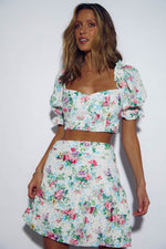 *Bahama Skirt (White Floral)