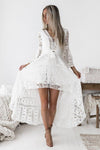 Boho High Low Dress (White) - BEST SELLING