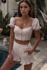 *Bree Check Top (Sand Check)