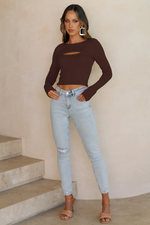 *Camari Knit Top (Chocolate)
