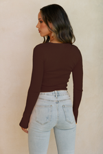 *Camari Knit Top (Chocolate)