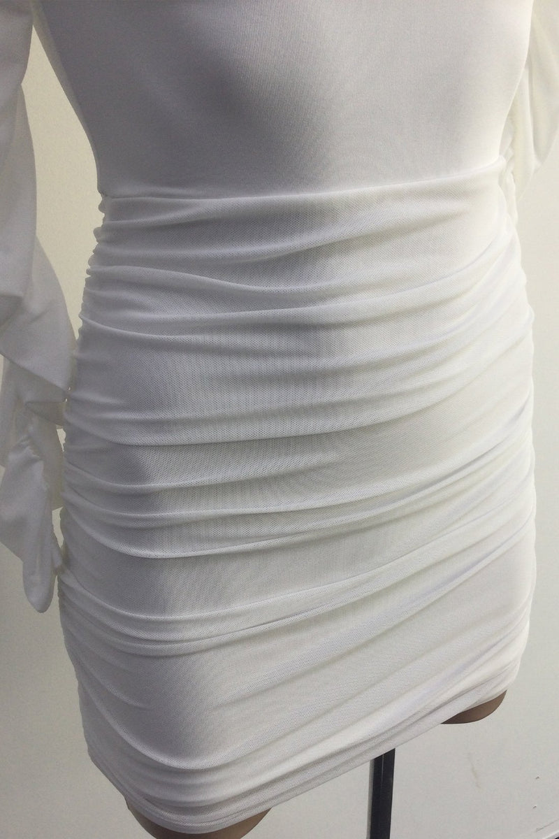 Claudia Mini Dress (White)