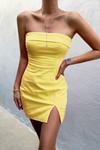 Crystal Mini Dress (Yellow)