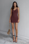 *Dukes Mini Dress (Chocolate) - BEST SELLING