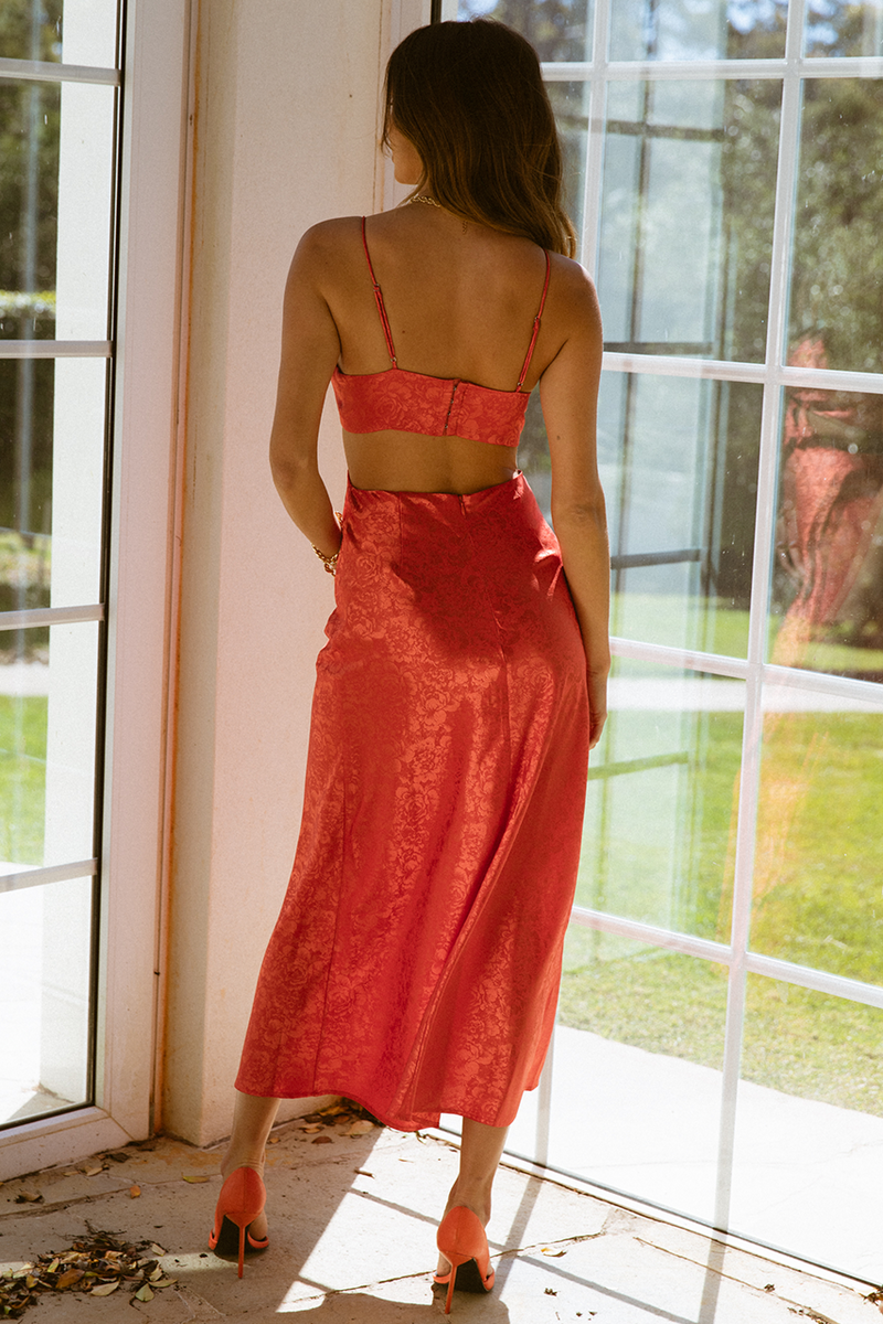 Esta Slip Dress (Tangerine)