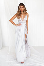 Girl On Fire Maxi Dress (Silver)