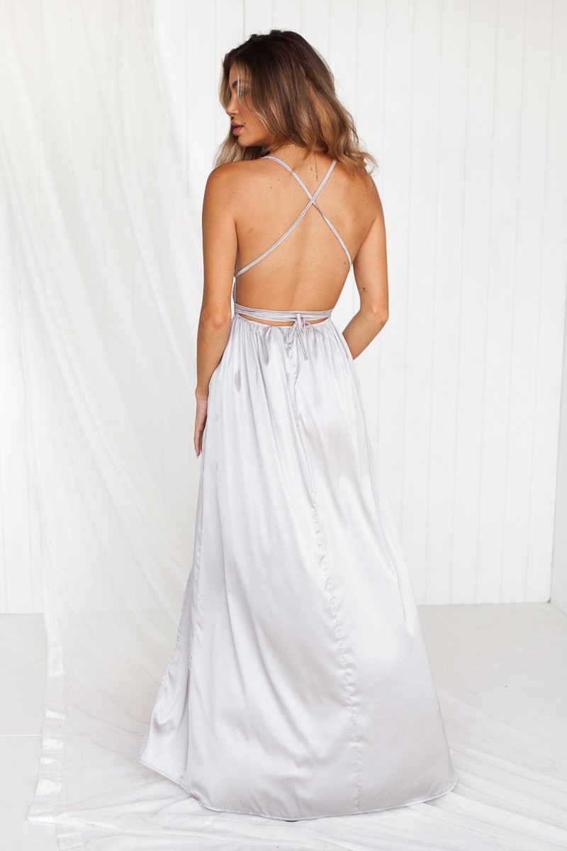 Girl On Fire Maxi Dress (Silver)