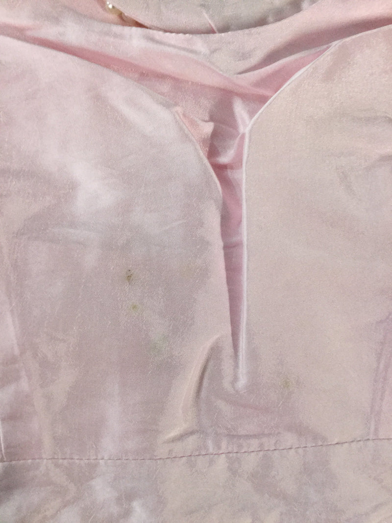 Pink Dress with Beaded Back Detail & Pleated Skirt