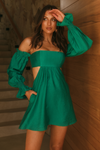 *Jolie Mini Dress (Palm Green)