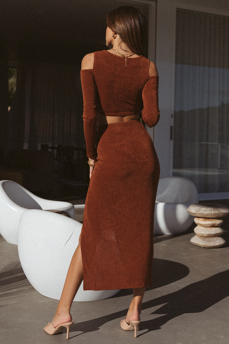 *Moss Midi Skirt (Copper)