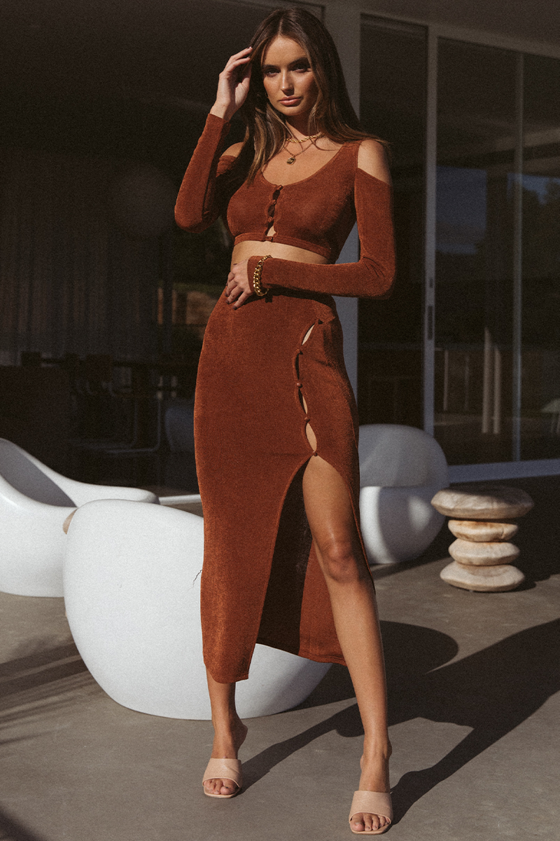 *Moss Midi Skirt (Copper)