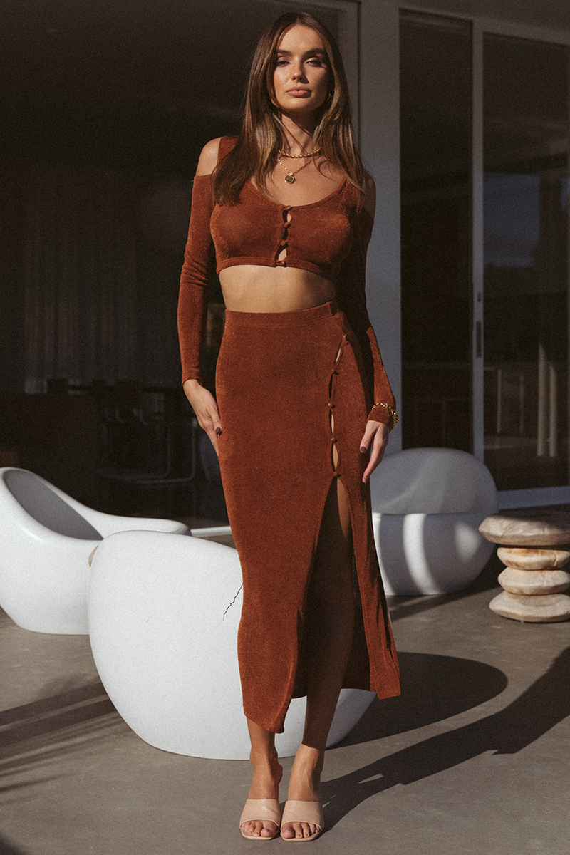 *Moss Midi Skirt (Copper)