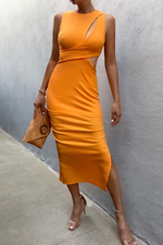 *Misty Midi Dress (Orange)