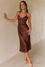 *Monrow Slip Dress (Chocolate)