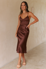 *Monrow Slip Dress (Chocolate)