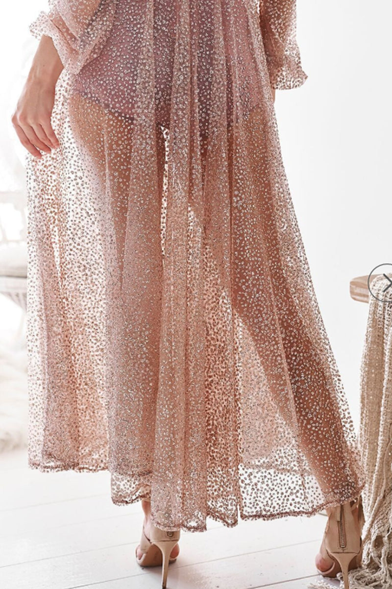 Nala Glitter Gown Dress (Rose Gold)